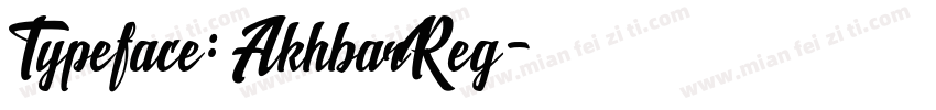 Typeface: Akhbar Reg字体转换